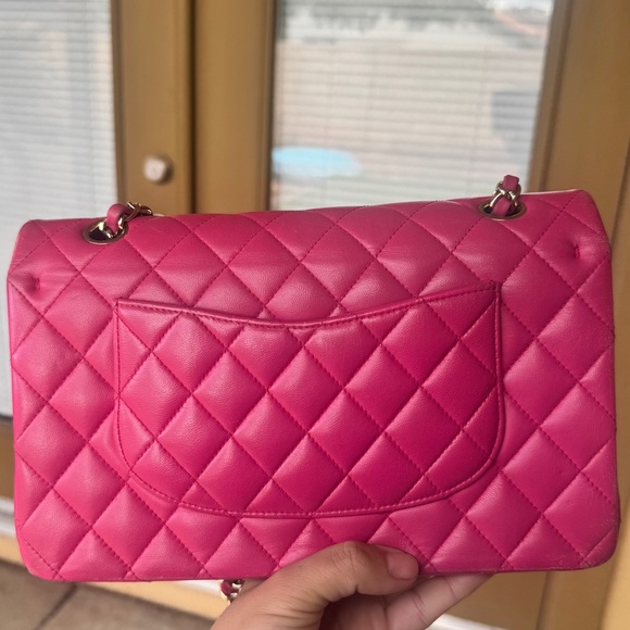 Chanel Hot Pink Quilted Shoulder Bag AUTHENTIC - Picture 6 of 8